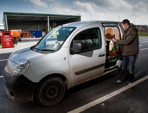 Van at Recycling Centre