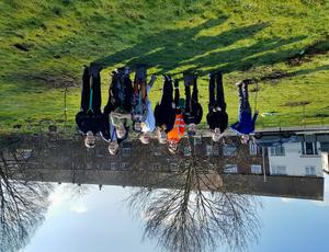 Veolia Eco Team with Netherton Moss Primary school children at tree planting Event