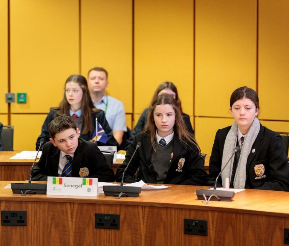 Pupils at UN-style conference debate