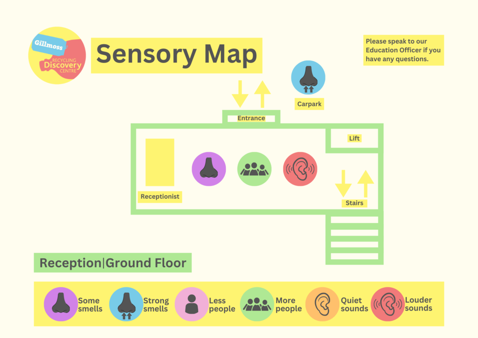 A Sensory Map of Reception - Ground Floor at the Recycling Discovery Centre