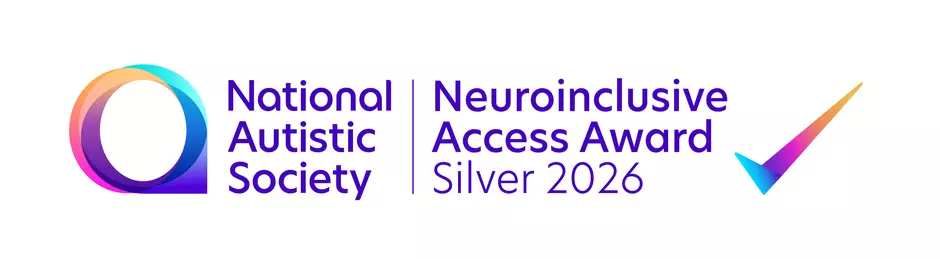 An award back from the National Autistic Society indicating this has achieved the Neuroinclusive access award - silver