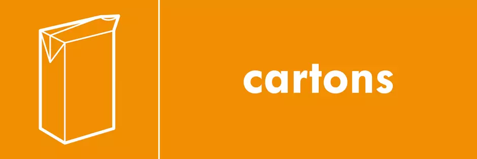 WRAP material stream icon in orange with an icon of a carton