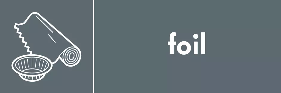 Aluminium Trays and Foil WRAP Icon in grey 