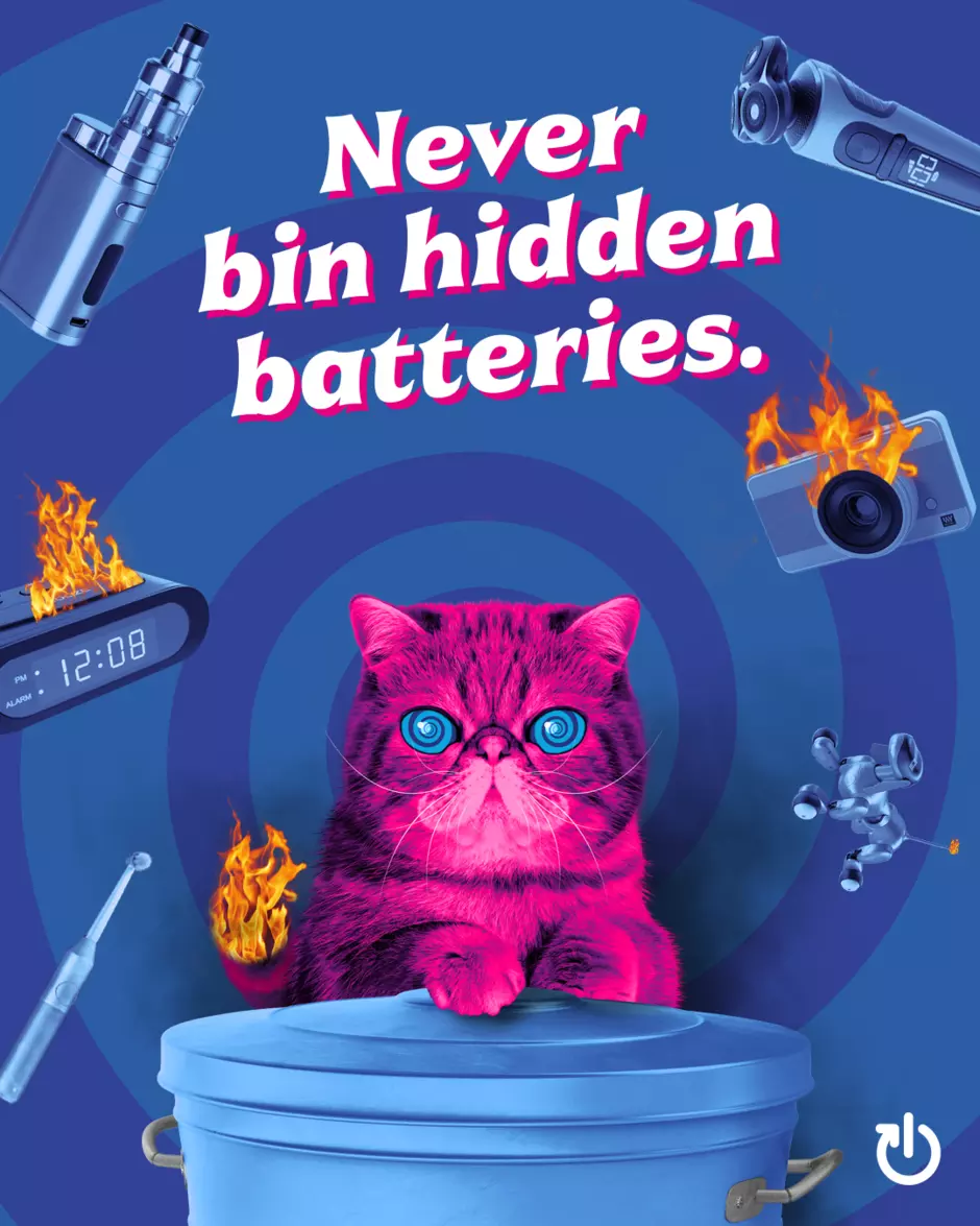 Hynocat saying recycle your electricals campaign advert