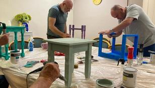 BEE Wirral Veolia and MRWA Supported project painting furniture